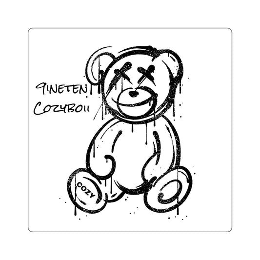 9ineten "Cozybear" Sqaure Sticker