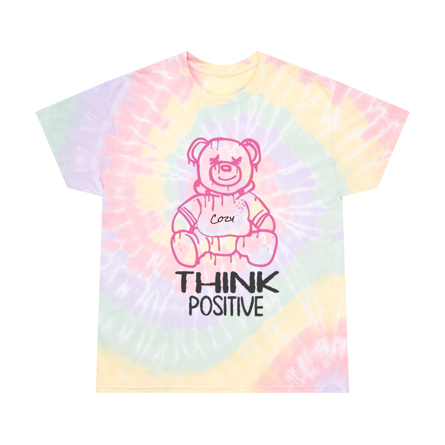 Think Positive Cozybear Tie-Dye Tee, Spiral