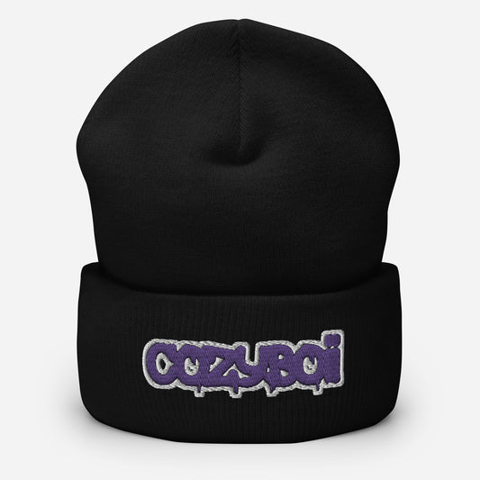 Cozyboii Purple Logo Cuffed Beanie (Embroidered)